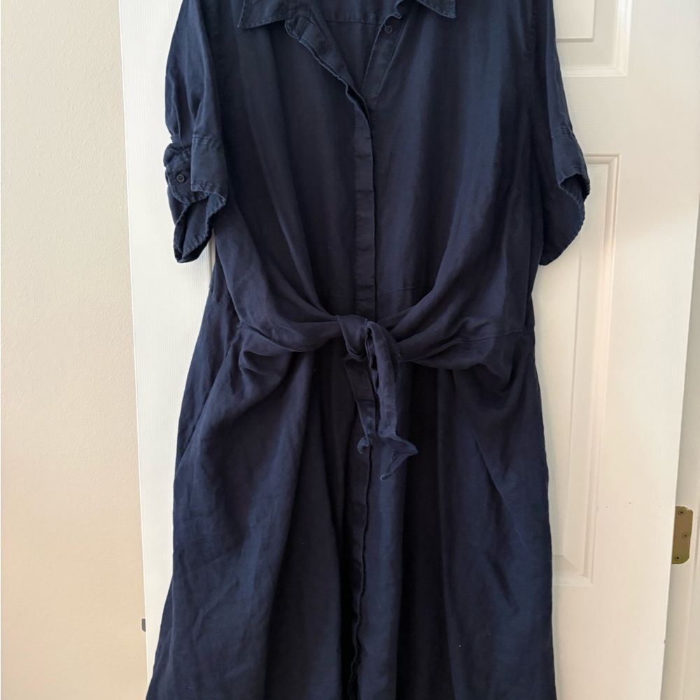 Ralph Lauren Dark Blue  Linen Shirt Dress